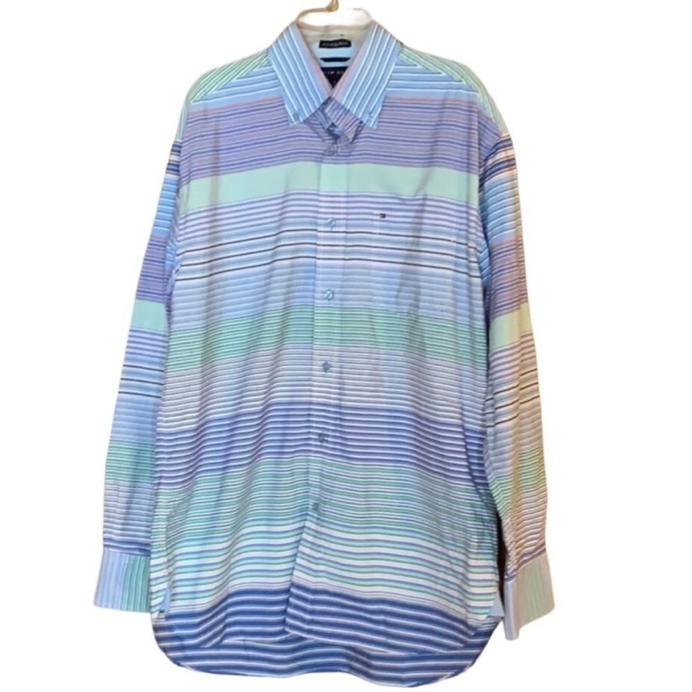 Tommy Hilfiger multicolor stripe button down long sleeve shirt Size Medium